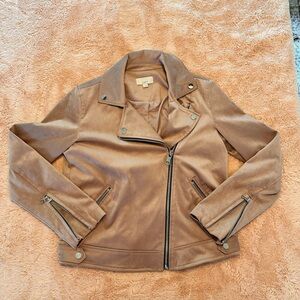 LOFT Chalk Pink Faux Suede Jacket